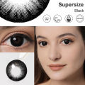 【FASHION】 (0~-8) Magister 16.0Mm Supersize Lenses Myopia Color Contact Lenses For Eyes With Diopters Prescription Lenses Black Eye Lens. 