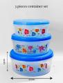 Plastic Multipurpose Storage Containers 3pcs Set For Kitchen. 