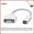 Mini DVI To VGA Adapter Video High Definition External Monitor Video Female for Apple Old Mac book & Projector 10cm Adapter Cable. 
