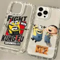 Cartoon Lovely M-Minions Clear Soft Case For iPhone 16 15 14 13 12 11 Pro Max XS X XR 8 7 Plus SE 2020 Silicone Protective Cover. 