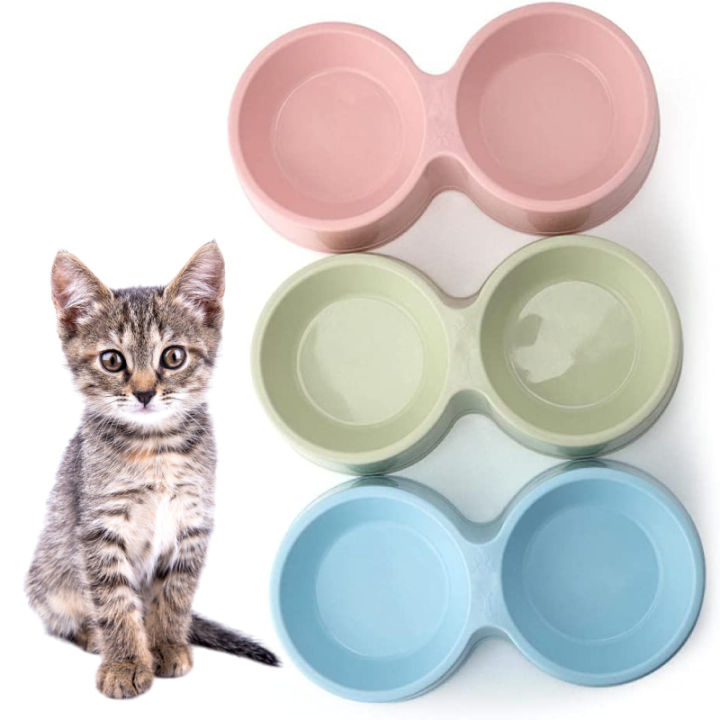 Small Double Bowls Cute Multi-Purpose Candy Colour Puppy Dog
