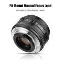 50mm F1.7 large aperture camera lens manual focus main lens - black. 
