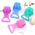 Silicone Back Scrubber Bath Shower Silicone Body Massage Brush / Silicone Bath Towel Exfoliating Body Brush Belt Cleaning Shower Strap Double-Sided Washing Towel Scrubber. 
