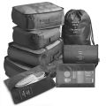 8pcs/set Travel Storage Bag Set Luggage Bag For Clothes Suitcase Organizer Pouch Cosmetics Shoes Packing Bag. 