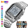 【ThinkWay】SKMEI 1381 Men Dual Time 5 Alarm Sports Watch Business Snooze Hourly Chime Timed Countdown Week 12/24 Hours Wristwatch. 