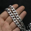 3.5mm/4.5mm/5mm/7.5mm/9mm/11mm Width 316L Stainless Steel Men Boy Spiga Plait Necklace Chain Silver Color ( 20-32 Inch ). 