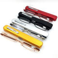 Diopter options Reading glasses Functional Pen tube case Metal frame Metal readers Pocket-sized HD lenses Slim glasses for Travel Office Daily use Elderly. 