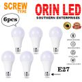 7w Screw (E27) High Power Led Light Bulb 6 IN 1 Pack Orin HP Light Bulbs. 