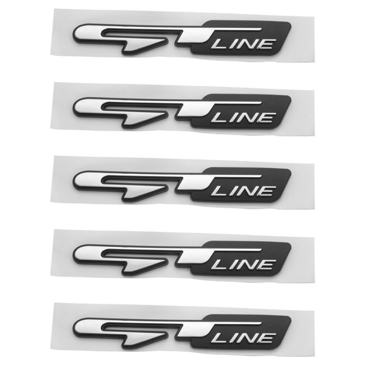 Gt Line Sticker ARELENE 5X Cool 3D Car Style Sticker Gt Line Letters Sticker for Kia ...
