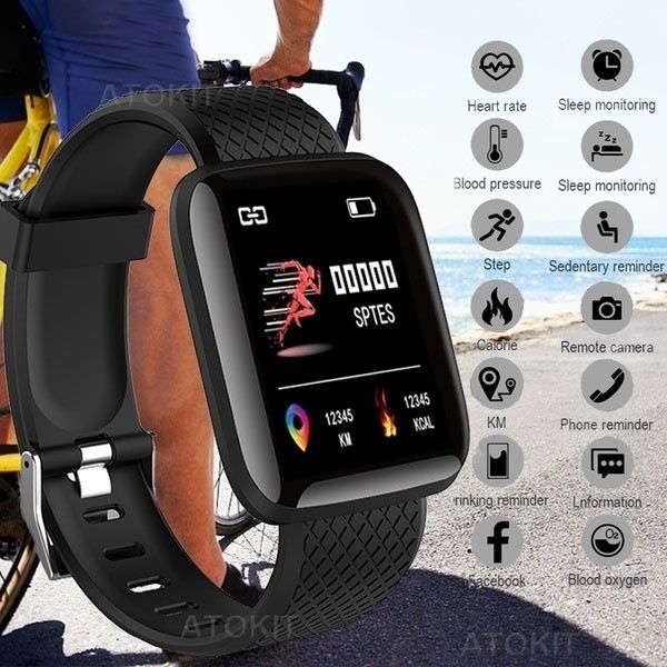 New 116 Plus Smart Watch - Heart Rate Monitor Multi Sport Mode D13 Fitness Smart Band for Android Mobile 102192739 NN Collection