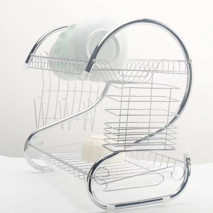Dish%20Rack%20Cup%20Plate%20Drainer%20Strainer%20Stainless%20Steel%20Kitchen%20Drainer%20with%20Glass%20Holder%20-%20Silver%20Large%20Dish%20Drying%20Rack%20Cup%20Drainer%202-Tier%20Strainer%20Holder%20Tray%20Stainless%20Steel%20Kitchen%20Accessories%20-%20Image%203