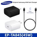 Samsung 45W USB-C Power Adapter Super Fast Charger Type C US Plug Wall Charger for Samsung Galaxy S23 Ultra S23+ S22 Ultra S21 S20 Ultra Note 20 Note 10+ Z Fold 4 Z Flip4 A91 Tab S7 S8 with 5A Fast Charging Cable. 