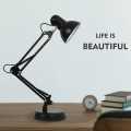 Folding Table Lamp Black Metal Arm Clamp Joint Swing Flexible Arm Study Office Home  Carrom board Reading Hobby Bedroom Bedside Desk Lamp Table Lamp. 