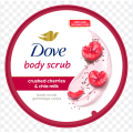 Dove Exfoliating Body Polish Crushed Cherries & Chia Milk Body Scrub. 