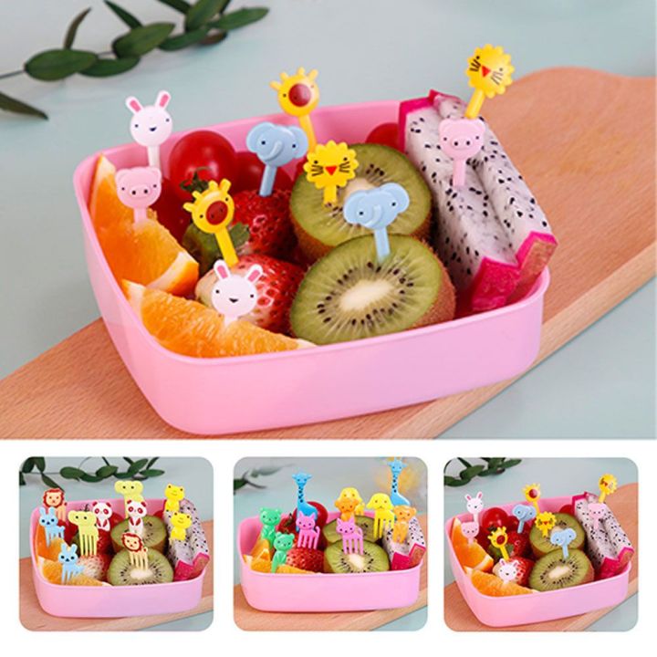 MUMU%2010%20PCS/%2030%20PCS%20Bento%20Toddler%20Vegetable%20Crockery%20Reusable%20Cartoon%20Animal%20Farm%20Toothpicks%20Kids%20Food%20Picks%20Children%20Fruit%20Forks%20-%20Image%206