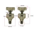 Cabinet Door Concealed Hinges For Cabinet Doors 90° Opening Soft Closing Silent Concealed. 