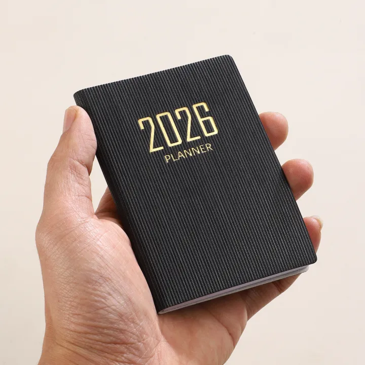 【Pesty】2026 a7 English schedule 2025 daily planner pocket notebook thin ...