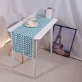 Longshow Lovely Light Blue Geometric Printing Table Runner For Home Decoration. 