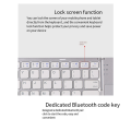 Bluetooth Keyboard Folding Wireless Keypad Touchpad for IOS/Android/ Tablet Mobile Phone Keyboard Easy Install Silver. 