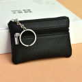 Solid Color Women's PU Leather Coin Purses Women's Pocket Wallets Key Holder Case Mini Pouch Zipper Small Card Wallet. 