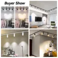 Led Track Light Set GU10 Replaceable Bulb Led Track Lamp 110-265V Spotlight for Kitchen Store Home Decor Indoor Lighting Fixture Ceiling lamp. 