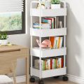 【HOT】 Bookshelf Storage Trolley Mobile Kitchen Organizer Cart With Wheels Multi-Layer Bathroom Shelves Household Snacks Storage Rack. 