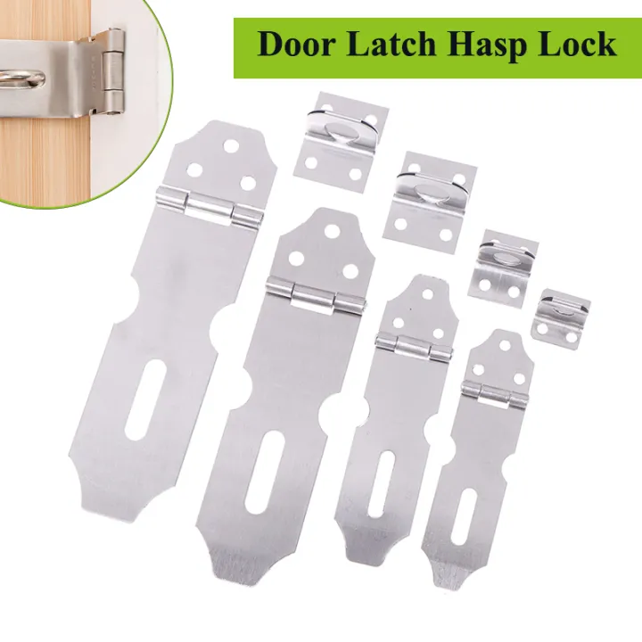 4 Pcs Stainless Steel Padlock Hasp Old Style Drawer Clasp with Padlock ...