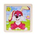 Mini Size 11*11CM Kids Toy Wood Puzzle -5pcs. 