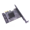 SATA PCI E Adapter 6 Ports SATA 3.0 to PCI Express X4 Black Expansion Card SATA3.0 PCIe PCI-E SATA Controller for HDD. 