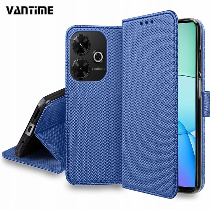 Vantime%20for%20Xiaomi%20Redmi%2013%20/%20Poco%20M6%204G%20PU%20Leather%20Wallet%20Case%20Cards%20Holder%20Flip%20Cover%20Diamond%20Pattern%20-%20Image%206