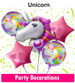 Unicorn Theme paper plate paper cup Paper Serviette Cake Topper Foil Balloon Cup Cake Topper Banner Set Partyware Uni Corn. 