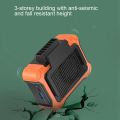 Portable Waist Clip Fan 6000MAh Battery Operated Necklace Fan, with Solar Charging 3 Speeds for Outdoor Works Orange. 