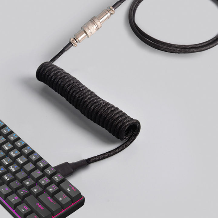 Type-C USB Keyboard TypeC USB Cable Mechanical Keyboard Coiled Aviator Wire 1.5m