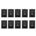 Mini Rocker Switch, 2Pin 2 Position Switch Rocker On/Off Appliance Toggle Switch Snap Boat Rocker Switch 6A 250V 10A 125V Black for Car Auto Boat Household Appliances. 