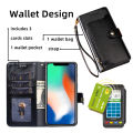 Magnetic Deduction Protective Case For OPPO A15 / A15S Casing Flip Cover Leather Card Slot Wallet Phone Case Stand Zipper Pouch. 