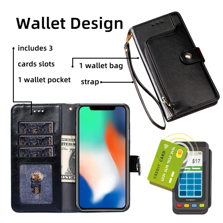 Magnetic%20Deduction%20Protective%20Case%20For%20OPPO%20A15%20/%20A15S%20Casing%20Flip%20Cover%20Leather%20Card%20Slot%20Wallet%20Phone%20Case%20Stand%20Zipper%20Pouch%20-%20Image%204
