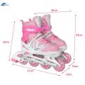 Inline Skates for Girls and Boys Smoothly Beginner Roller Skates with for Pink S. 