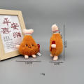 Cartoon-Shaped Cartoon Burger Miniature Creative Boutique Hot Plush Cute Plush Chicken Leg for Kids' Keychain Accessory Backpack Decoration Gift For Food Lovers Collectible Merchandise. 