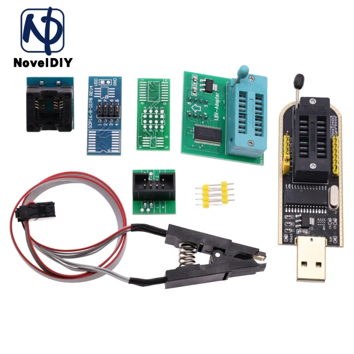 CH341A 24 25 Series EEPROM Flash BIOS USB Programmer Module + SOIC8 ...