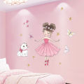 Cartoon Dance Girl Kitty erfly Wall Decal Paper Room Home Wall Stickers Cute Ballet Girl Sticker Decoration For Girl Bedroom. 