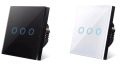 Touch Switch Led Panel Wall Light Switches Tempered Crystal Glass Lamp Sensor Switch 3 Gang Interruttore AC100-240V. 