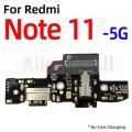 Original For Xiaomi Redmi Note 10 11 10X 10s 4G 5G Pro Fast Charging USB Charger Board Port Connector Mic Dock Flex Cable. 