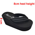 【WEJA】Fnova 8cm Thick Sole Wedges Soft Rubber Flip Flops for Women Summer Clip Toe Chunky Platform Sandals Woman Non Slip Slippers Outdoor Slides 2024. 