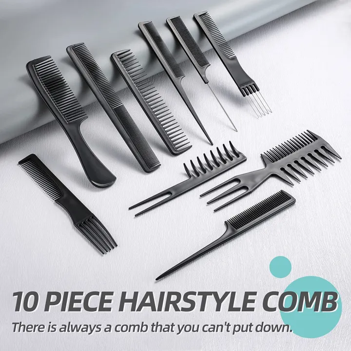 10Pcs%20Hairdressing%20Comb%20Set%20Hair%20Styling%20Pro%20Kit%20Professional%20Barber%20Salon%20Gift%20Black%20Color%20Set%20Portable%20Set%20Hair%20Care%20Style%20Accessory%20Comb%20for%20Women%20Men%20-%20Image%206
