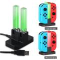 Nintendo Switch Controller Charger Joy-Cons Charging Dock Station with LED Indication 4 in 1 USB Charger and Free Type C Cable. 