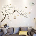 187x128 cm Large Size Tree Wall Stickers Birds Flower Home Decor Wallpapers for Living Room Bedroom DIY Rooms Decoration. 