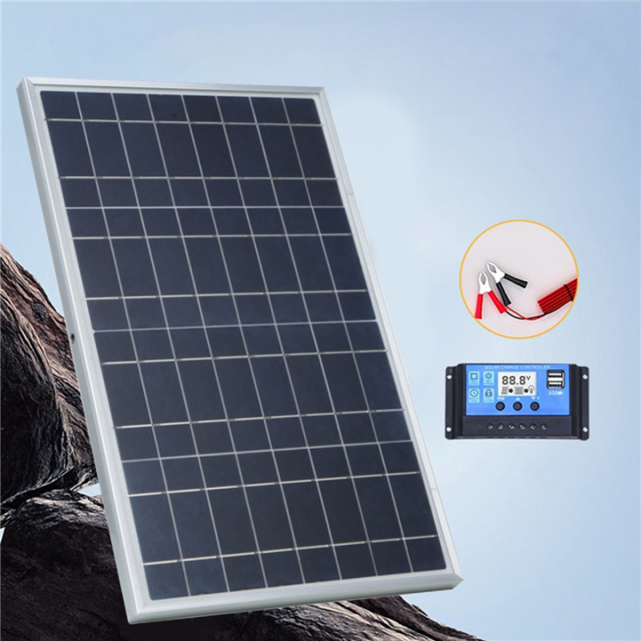 3X%2012V%20Solar%20Panel%20Kit%20Complete%2030W%20Portable%20Outdoor%20Rechargeable%20Solar%20Cell%20Generator%20for%20Home%20-%20Image%207