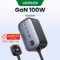 UGREEN GaN 100W Desktop Charger Power Strip Charging Station Fast Charger DigiNest Pro 3 USB C 1 USB A 3 AC Ports for MacBook Pro Air iPhone 13 12 Xiaomi Samsung Laptop. 
