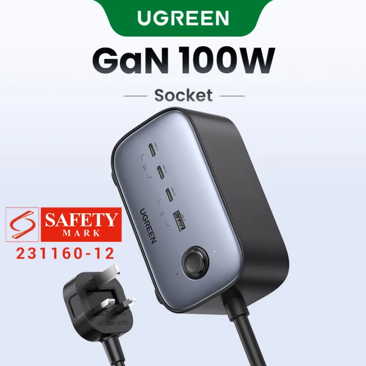 UGREEN GaN 100W Desktop Charger Power Strip Charging Station Fast Charger DigiNest Pro 3 USB C 1 USB A 3 AC Ports for MacBook Pro Air iPhone 13 12 Xiaomi Samsung Laptop