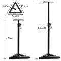 Speaker Stand Pair, 6-Position (97-157cm) Height Adjustable Studio Monitor Stands with Stable Base, Non-skid Padding Stickers & Safety Pin, Heavy Duty Metal Triangle Speaker Stands Pair. 
